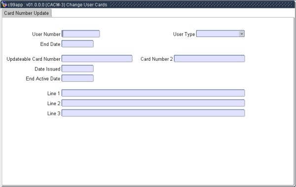 Example of Card Number Update