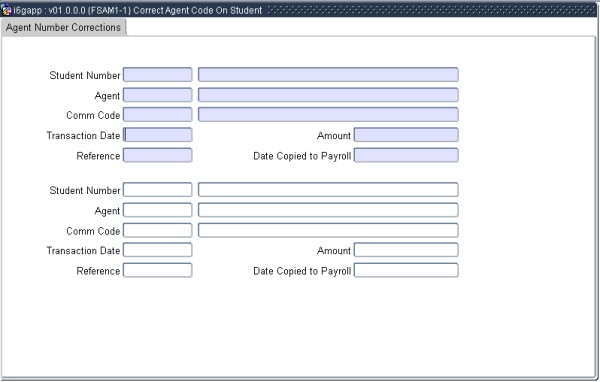 Example of Agent Number Corrections
