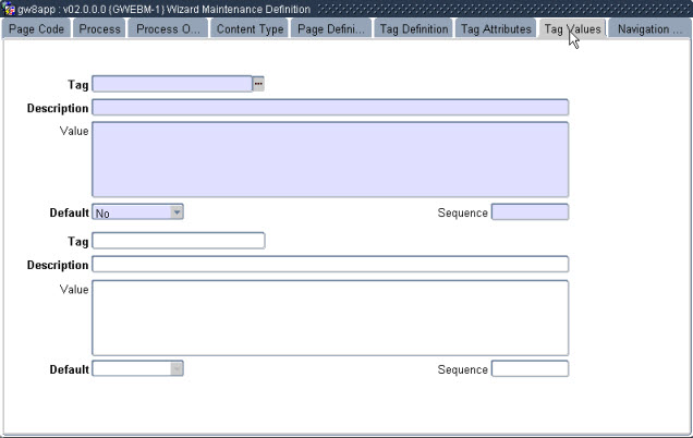 Example for Tag Value definition