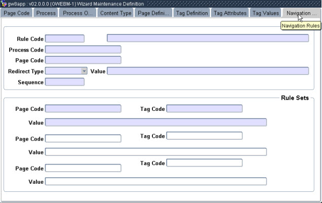 Example for Navigation Rules definition