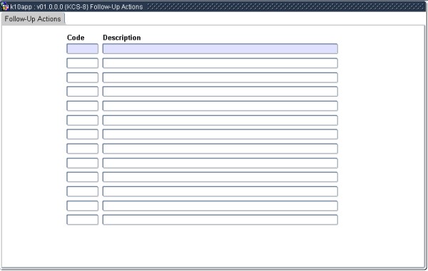 Example of Follow-Up Actions