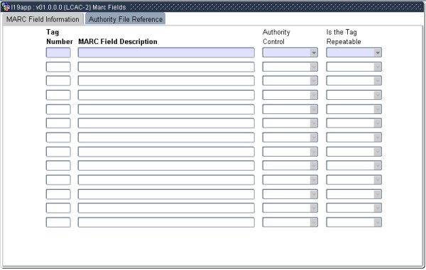 Example of MARC Field Information