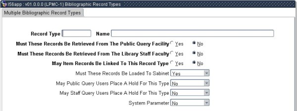 Example of Multiple Bibliographic Record Types
