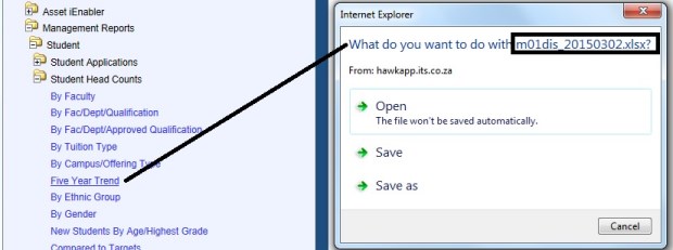 Example of ...Student Head Count