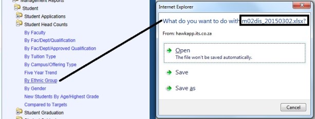 Example of ...Student Head Count