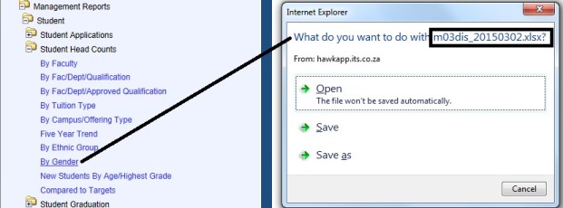 Example of ...Student Head Count