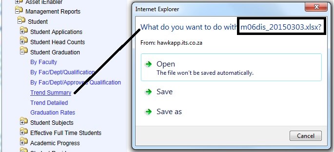 Example of ...Student Head Count