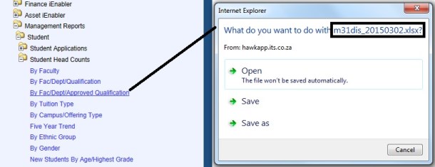 Example of ...Student Head Count