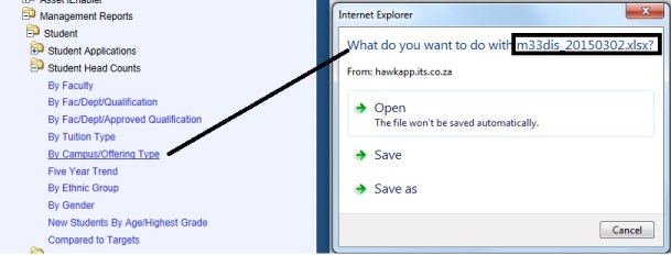 Example of ...Student Head Count