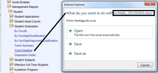 Example of ...Student Head Count