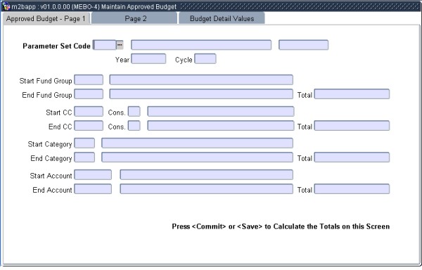 Example of Approved Budget-Page 1