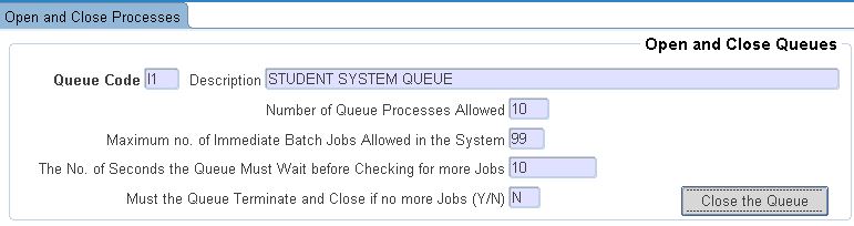 Example of ..open queue