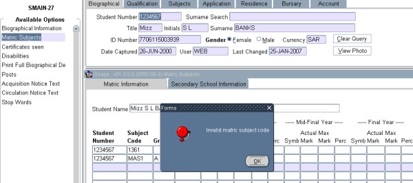 Example of ...e.g logging incidents