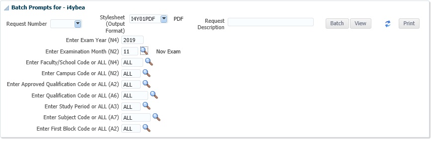 Propmting of Report Parameters
