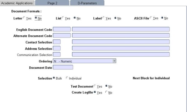 first page of all correspondence