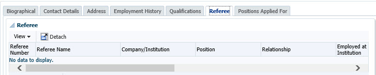 Applicant Details - Referee