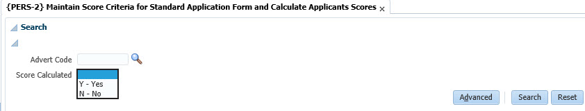Maintain Score Criteria for Standard Application Form and Calculate Applicants Score