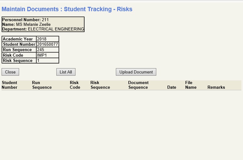popup for loading documents