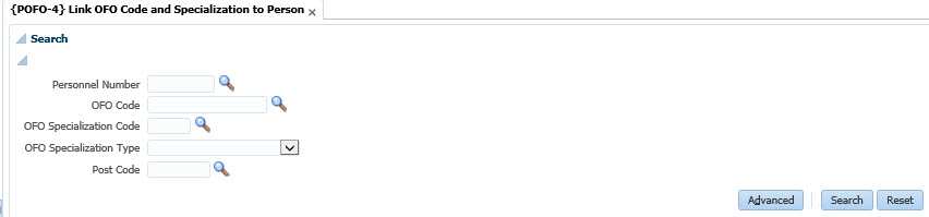 Link OFO Code and Specialization to Person {POFO-4}