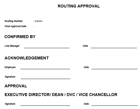 Routing Approval