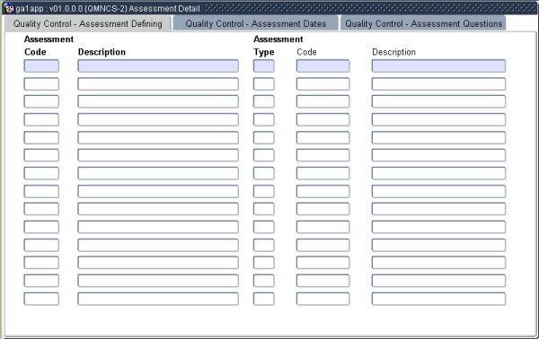 Example of Quality Control - Assessment Defining