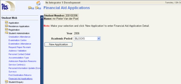 Example of Financial Aid iEnabler Page 1