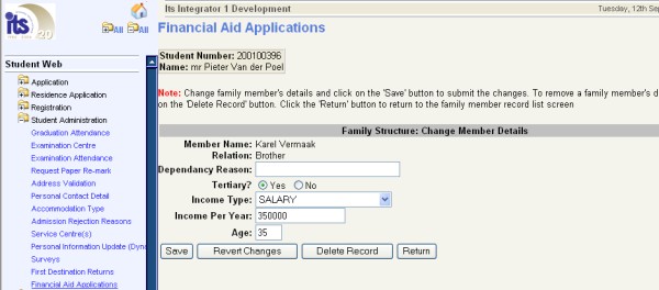 Example of Financial Aid iEnabler Page 6
