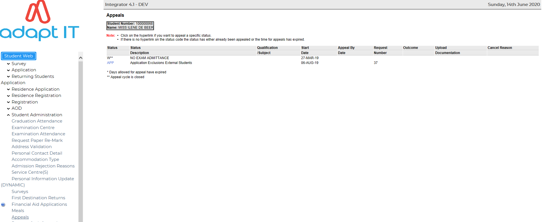 Image for student appeal