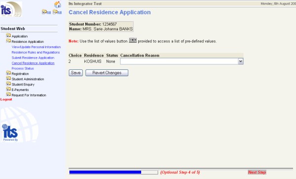 Example of cancel res