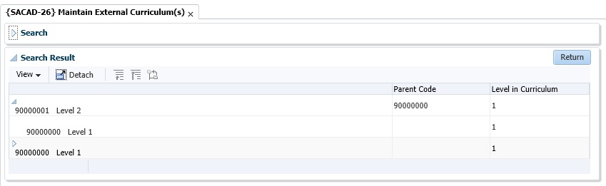 Example of External Curriculum