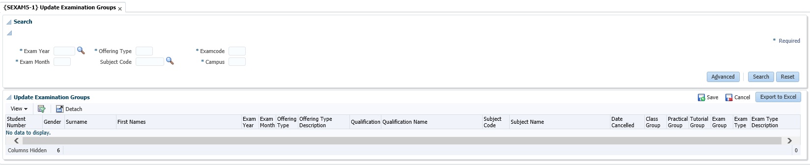 Example of Examination Details