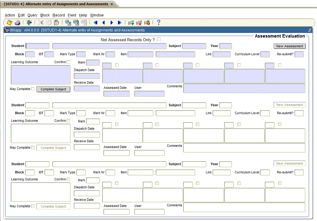 Example of Alternate Assessment