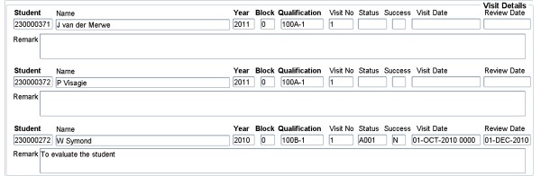 Example of Visit Details