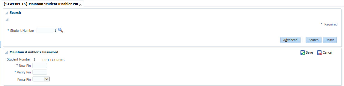 Maintain Student Pin