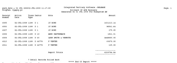 rollback generated acb transactjions