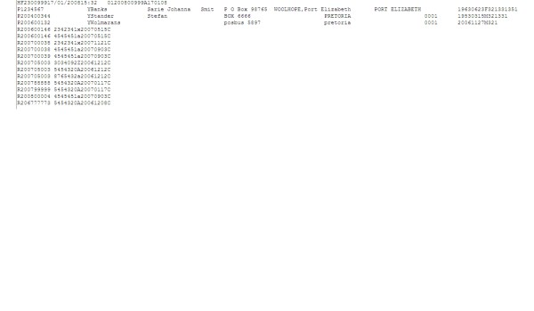 Example of the  NZQA Result Report output file 2
