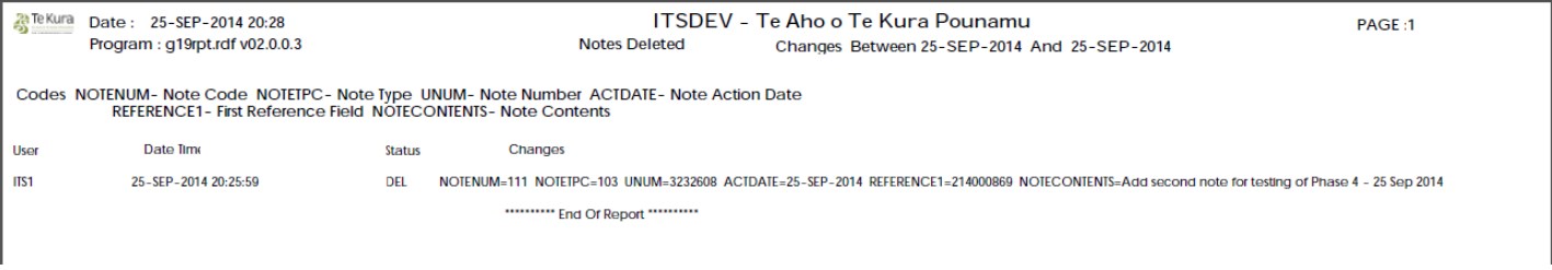 Notes Deleted Logfile