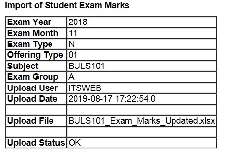 Process Excel file with Exam Marks