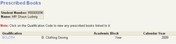 prescribed books