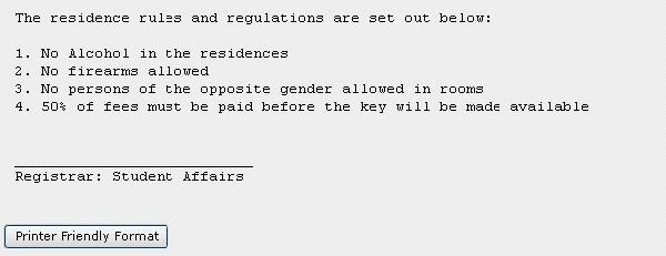 rules and regulations