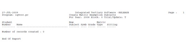 matric subject exemptions