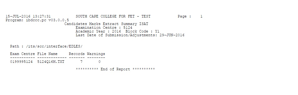 file names created on specific directory