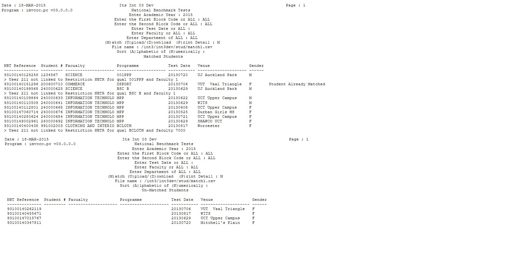 new image for matching
