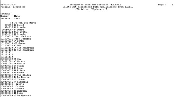 Delete Unwanted records