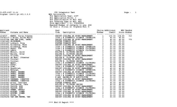 WRS Calculation Report Image