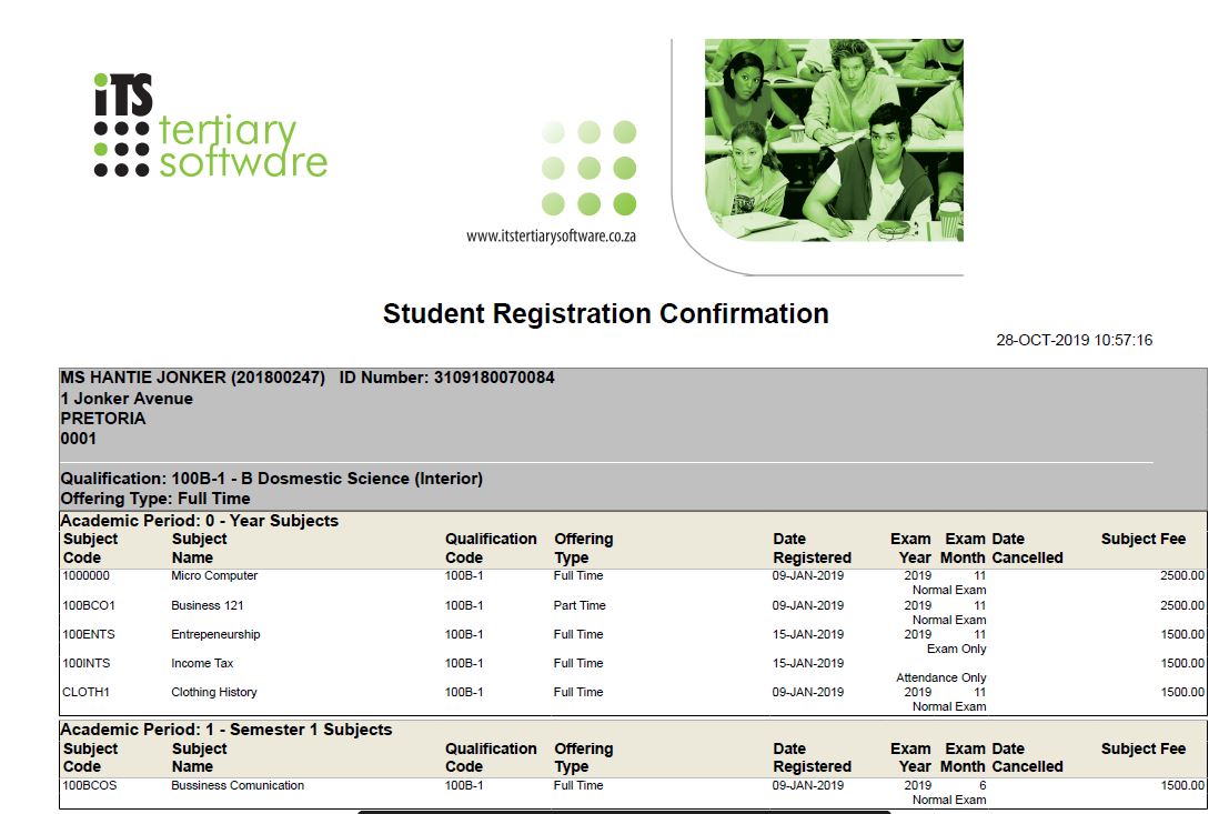 Output fro stylesheet I3Z01pdf