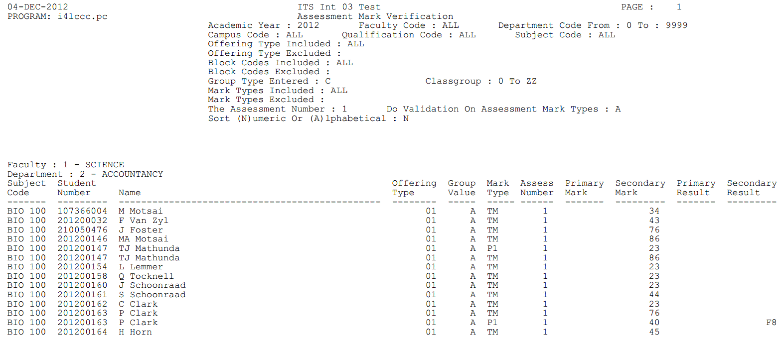 Verification Mark image of report sstud1-23